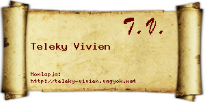 Teleky Vivien névjegykártya